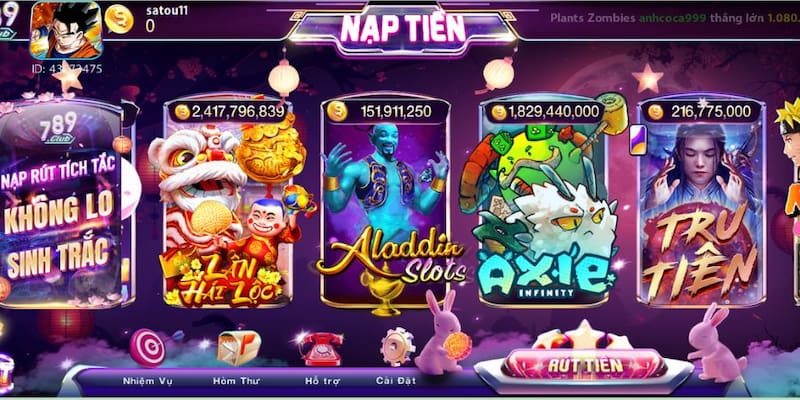 Nổ hũ đổi thưởng 789club Ưu đãi hấp dẫn dành riêng cho người chơi nổ hũ đổi thưởng 789club